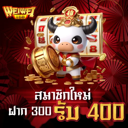 สมาชิกใหม่ ฝาก 300 รับ 400